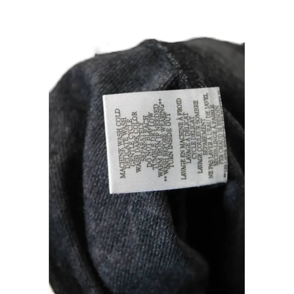 Z Supply Womens Pullover Crew Neck Printed Sweatshirt Gray Cotton Size XS